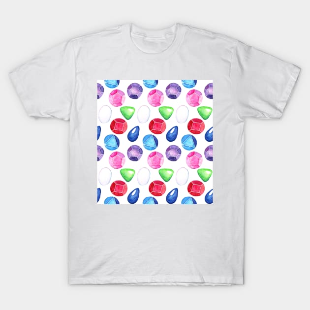 watercolors gemstones universe T-Shirt by lezettern